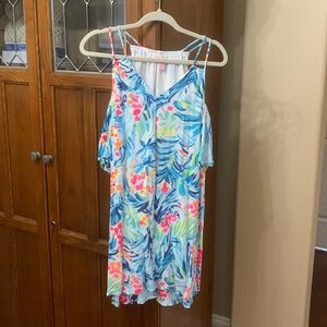 Lilly Pulitzer cold shoulder summer dress size S, GUC